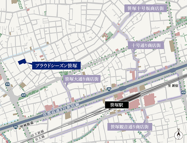 商店街エリア概念図