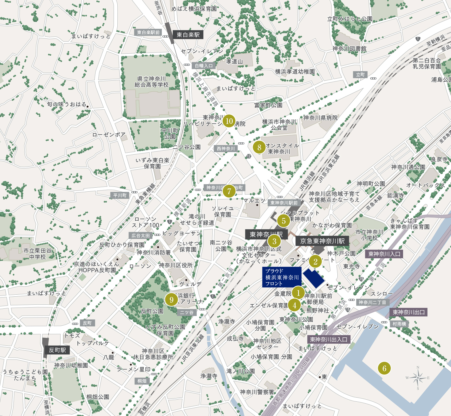 文化施設の現地案内図