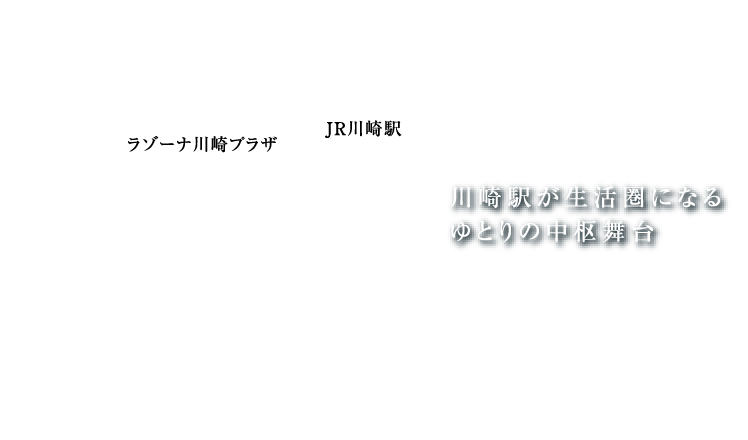 川崎駅が生活圏になるゆとりの中枢舞台