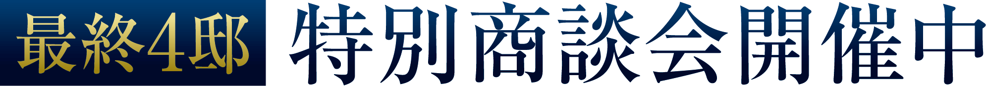 最終5邸　特別商談会開催中