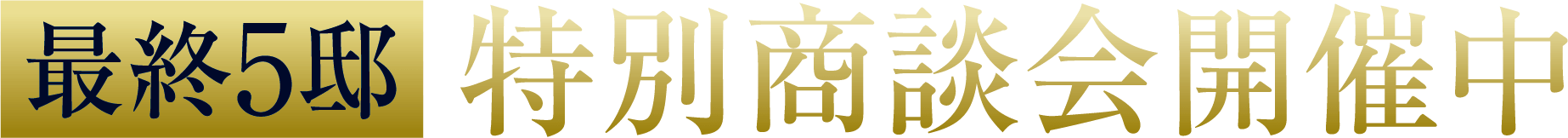 最終5邸　特別商談会開催中