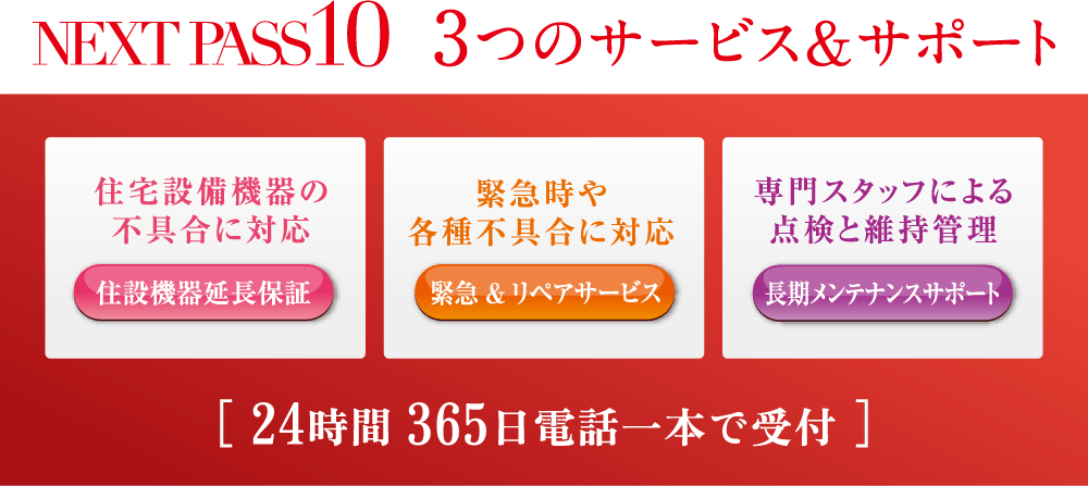 NEXT PASS 10 ３つのサービス＆サポート