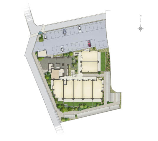 1階・敷地配置図イメージイラスト