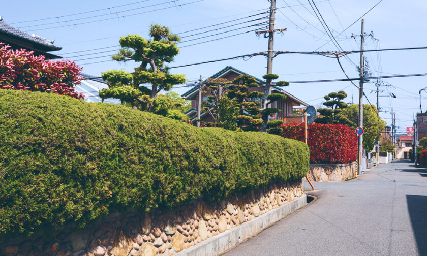 現地周辺の街並